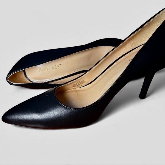 Nine West Shoes - Nine West Black Leather Women's Heels